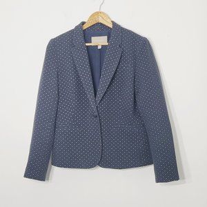 Banana Republic Navy Polka Dot Blazer